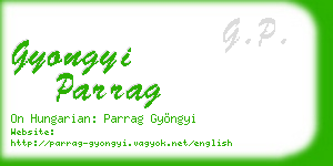 gyongyi parrag business card